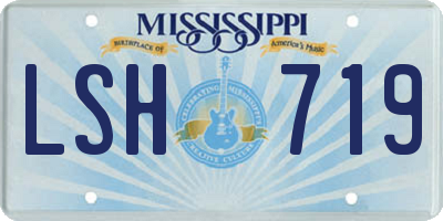 MS license plate LSH719