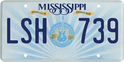 MS license plate LSH739