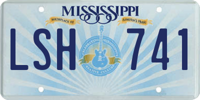 MS license plate LSH741