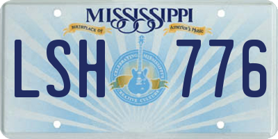 MS license plate LSH776