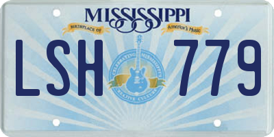 MS license plate LSH779
