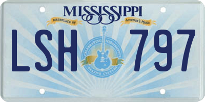 MS license plate LSH797