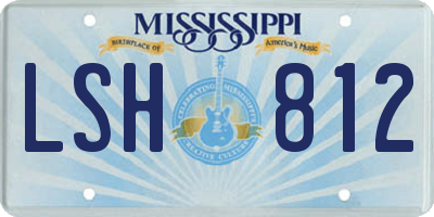 MS license plate LSH812