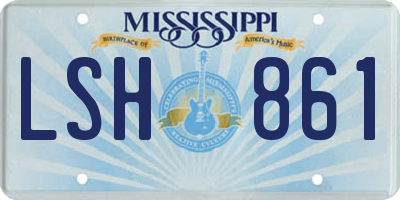 MS license plate LSH861