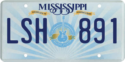 MS license plate LSH891