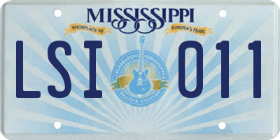 MS license plate LSI011