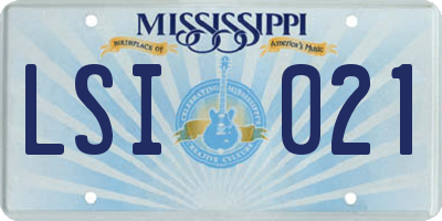 MS license plate LSI021