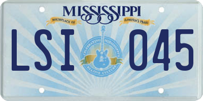 MS license plate LSI045