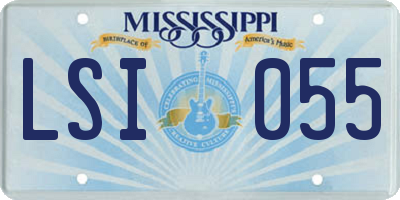 MS license plate LSI055