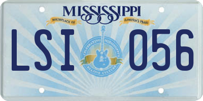 MS license plate LSI056