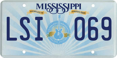MS license plate LSI069