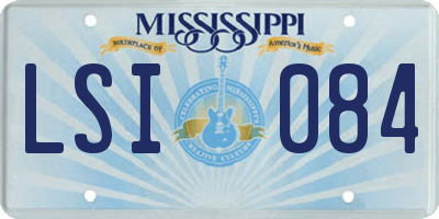 MS license plate LSI084