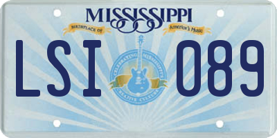 MS license plate LSI089
