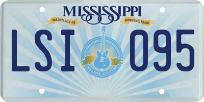 MS license plate LSI095