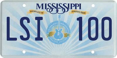 MS license plate LSI100