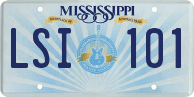 MS license plate LSI101