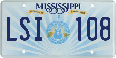 MS license plate LSI108
