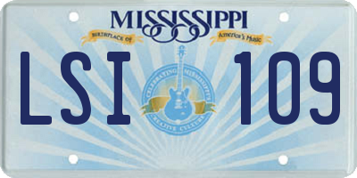 MS license plate LSI109
