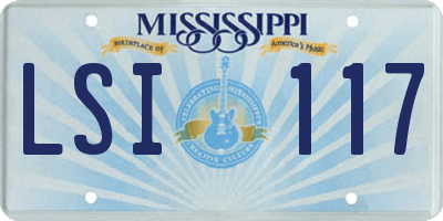 MS license plate LSI117