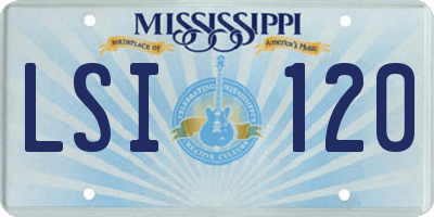 MS license plate LSI120