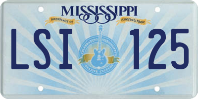 MS license plate LSI125