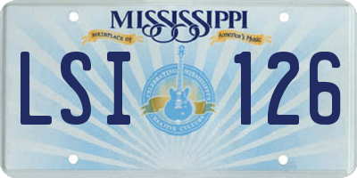 MS license plate LSI126