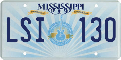 MS license plate LSI130