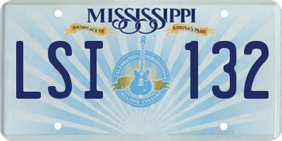 MS license plate LSI132