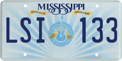 MS license plate LSI133