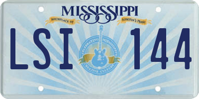MS license plate LSI144