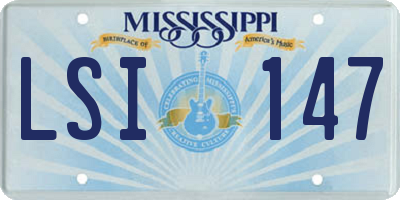 MS license plate LSI147