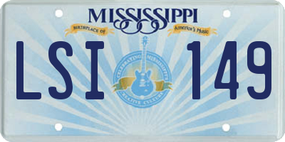 MS license plate LSI149
