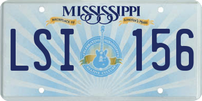 MS license plate LSI156