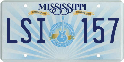 MS license plate LSI157