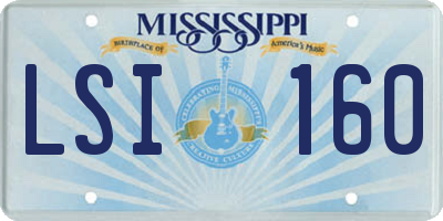 MS license plate LSI160