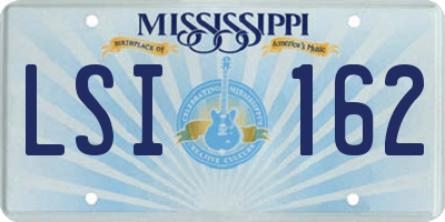 MS license plate LSI162