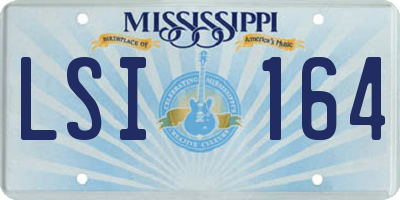 MS license plate LSI164