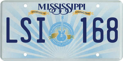 MS license plate LSI168