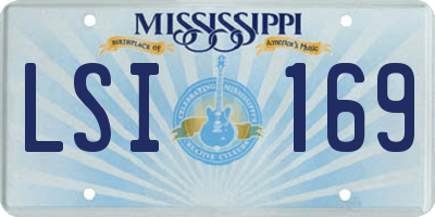 MS license plate LSI169
