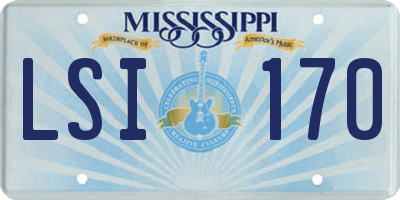 MS license plate LSI170