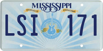 MS license plate LSI171