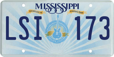MS license plate LSI173