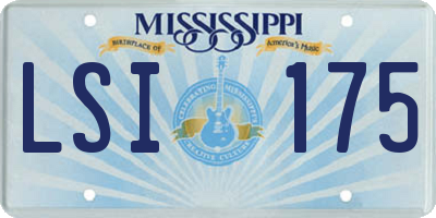 MS license plate LSI175