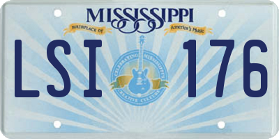 MS license plate LSI176