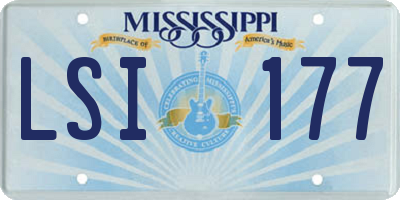 MS license plate LSI177