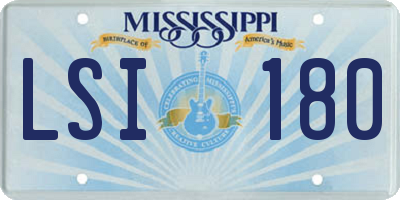 MS license plate LSI180