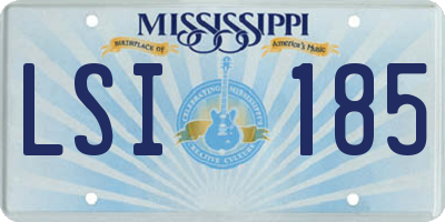 MS license plate LSI185