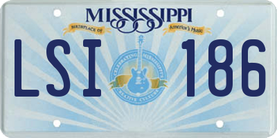 MS license plate LSI186