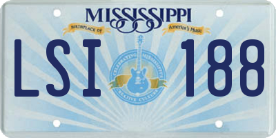 MS license plate LSI188