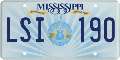 MS license plate LSI190